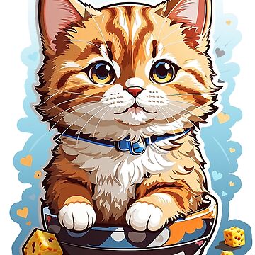 adorable cats Sticker for Sale by lucianavee