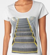 Escalator, New York, Manhattan, Brooklyn, New York City, architecture, street, building, tree, car,   Women's Premium T-Shirt