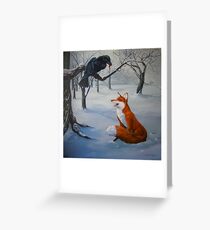 Flattering the Crow Greeting Card