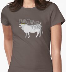 Crazy cow lady Women's Fitted T-Shirt