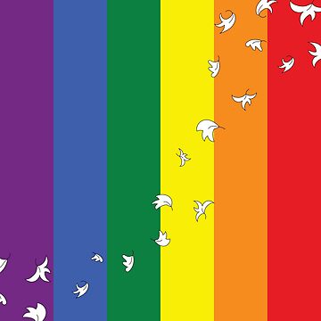 Artwork thumbnail, Heartstopper leaves on Pride Flag by itsgoodjunk