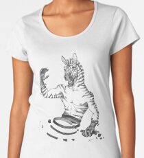 Zebra Losing its Marbles Women's Premium T-Shirt