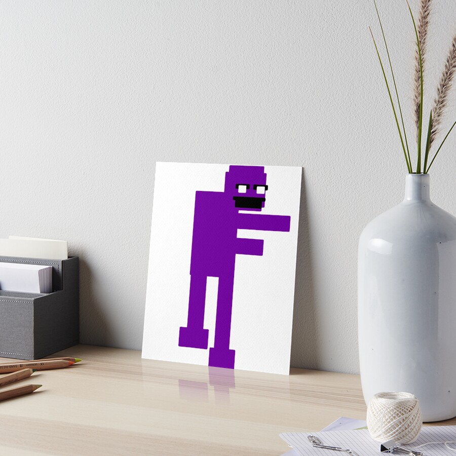 &quot;FNAF Purple Guy 8bit&quot; Art Board Print by mattwilldo
