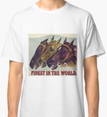 VINTAGE HORSE RACE POSTER Pop Art Classic T-Shirt