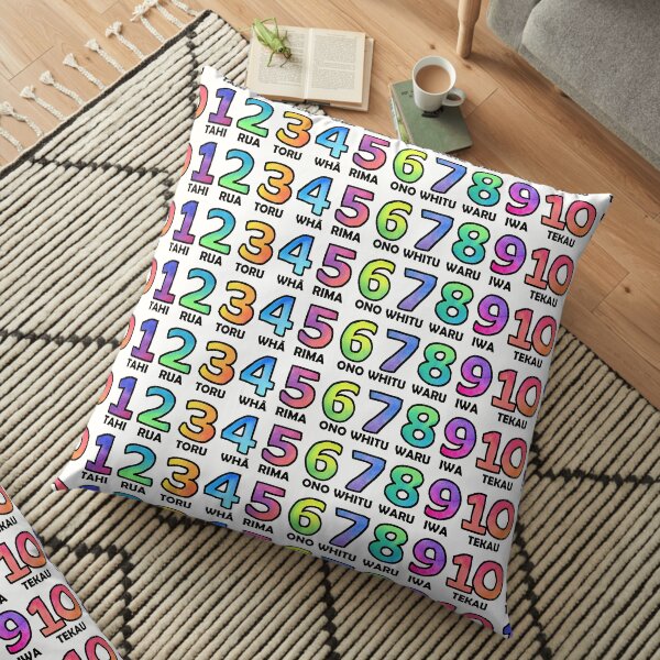 Te Reo Maori - Numbers Floor Pillow