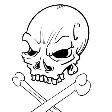 Artwork thumbnail, The skull and cross bones by mikeyquig