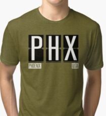PHX - Phoenix Arizona Airport Code Souvenir or Gift Shirt Tri-blend T-Shirt