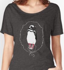 Happy Penguin in Converse Women's Relaxed Fit T-Shirt