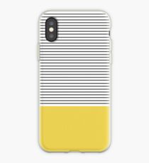 Minimal Stripes and chartreuse iPhone Case