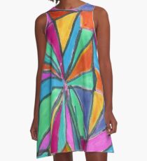 The Rubik's Stain A-Line Dress