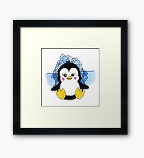 Cute Baby Penguin Animal Art Design Framed Print