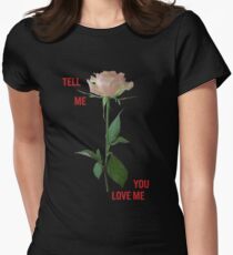 Demi Lovato - Tell Me You Love Me ROSE *Black* Women's Fitted T-Shirt