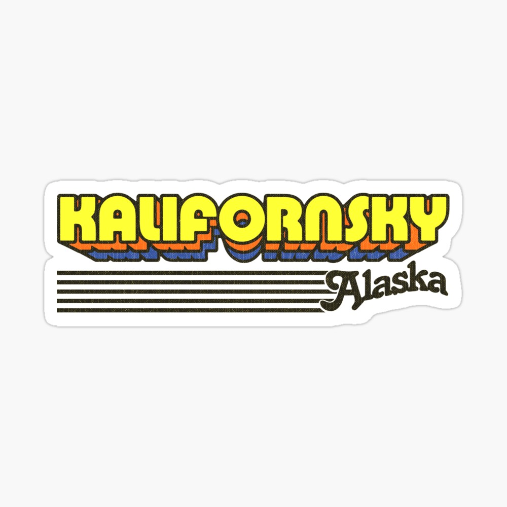 Kalifornsky, Alaska | Retro Stripes Sticker