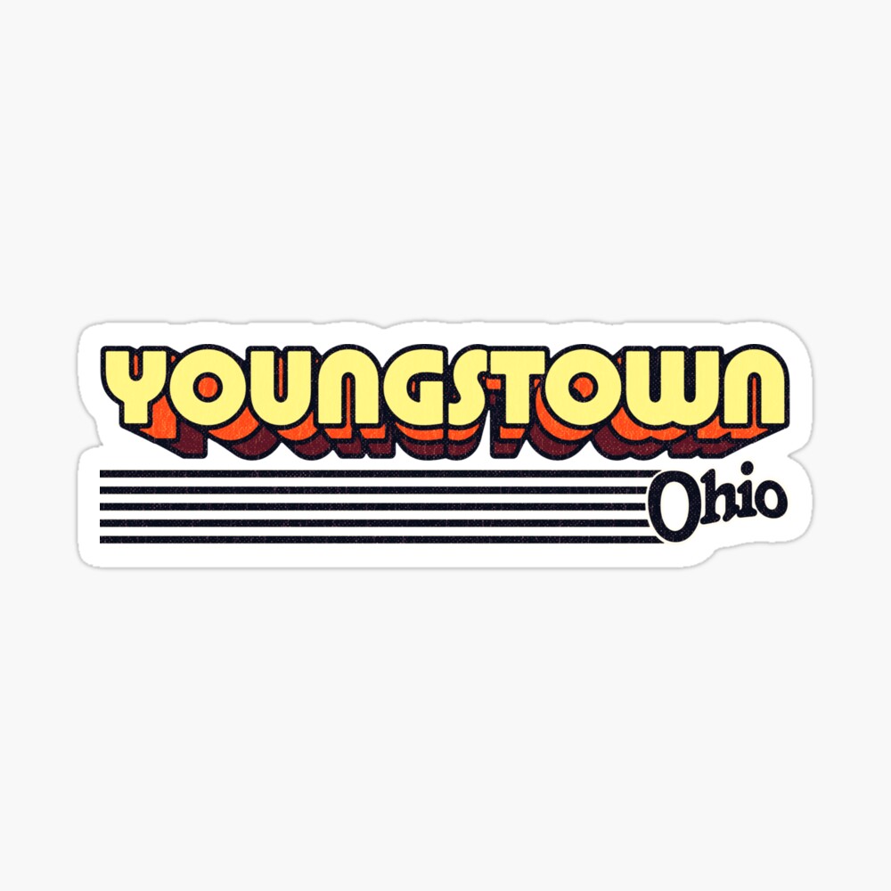 Youngstown, Ohio | Retro Stripes Sticker
