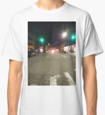Street light, New York, Manhattan, Brooklyn, New York City, architecture, street, building, tree, car,   Classic T-Shirt