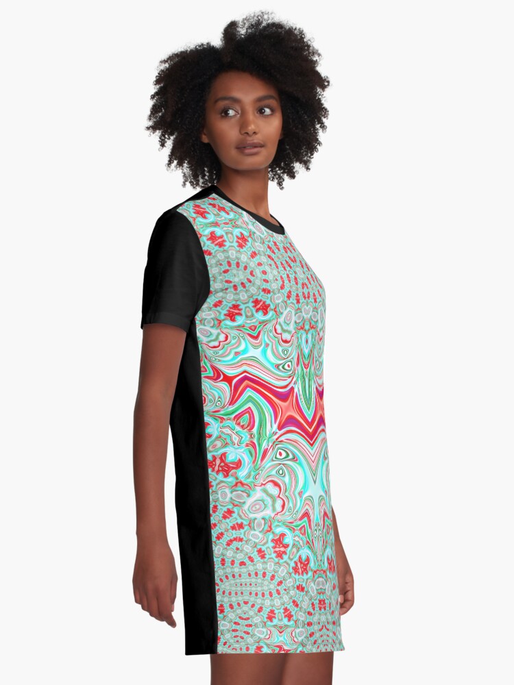 Alternate view of Abstract Bat Graphic T-Shirt Dress