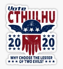 VOTE CTHULHU 2020 - CTHULHU AND LOVECRAFT Sticker