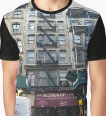 Apartment, Architecture, New York, Manhattan, Brooklyn, New York City, architecture, street, building, tree, car,   Graphic T-Shirt