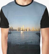Jersey City, New York, Manhattan, Brooklyn, New York City, architecture, street, building, tree, car,   Graphic T-Shirt