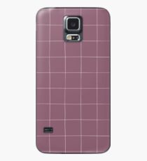 Purple check, square, plaid pattern. Violet bars of different width Case/Skin for Samsung Galaxy