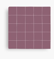 Purple check, square, plaid pattern. Violet bars of different width Canvas Print