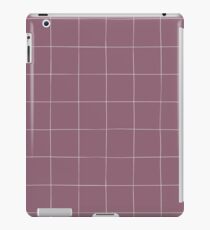 Purple check, square, plaid pattern. Violet bars of different width iPad Case/Skin