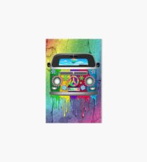 Hippie Van Dripping Rainbow Paint Art Board