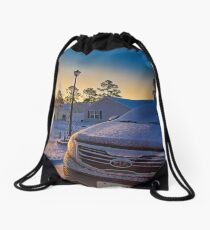 Morning Snow Drawstring Bag