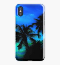 Palm Paradise - Blue and Green iPhone Case/Skin
