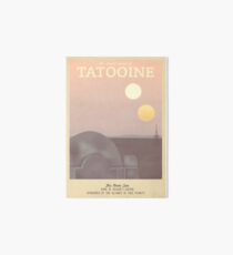 Lámina rígida Tatooine Retro Travel Poster