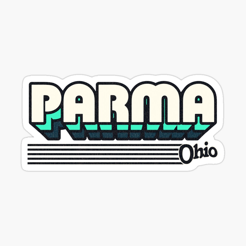 Parma, Ohio | Retro Stripes Sticker