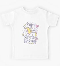 Enjoy and Dream. Magical unicorn Kids Tee
