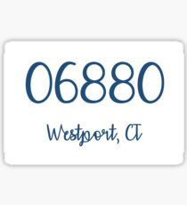 06880 Westport, CT Navy Sticker