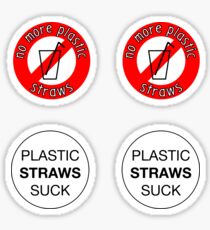 NO MORE PLASTIC STRAWS Sticker