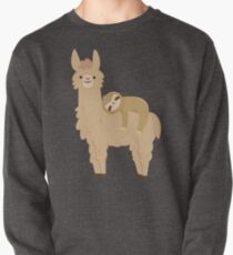 Entzückendes Sloth, das auf einem Lama sich entspannt Sweatshirt