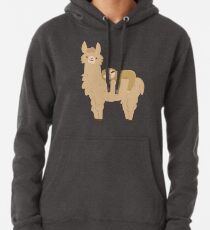 Adorable Sloth Relaxing on a Llama Pullover Hoodie