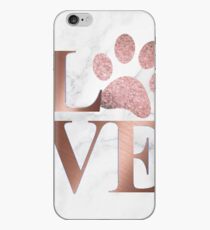 Love is a Four Letter Word - Marble and Rose Gold iPhone Case