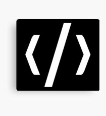 Programming Coding HTML Brackets Design Canvas Print