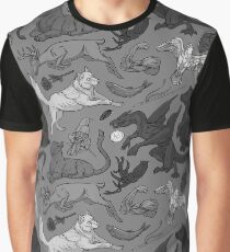 A Pattern of Ice and Fire (b/w) Graphic T-Shirt