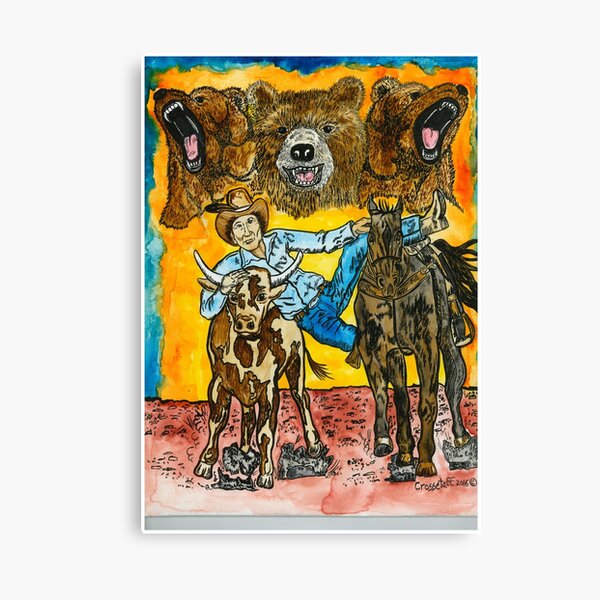Calf wrestler Canvas Print