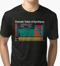 Periodic Table of Synthpop (dark background) Tri-blend T-Shirt