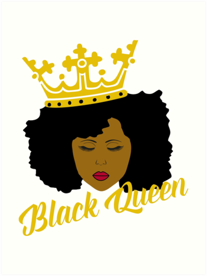 Download "Black Queen Afro Natural Hair Black Woman" Art Prints by ...