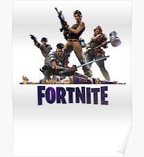 Fortnite with Characters Poster