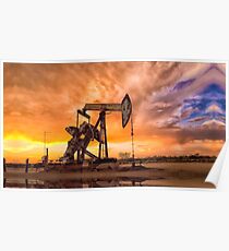 Old Pump Jack Poster