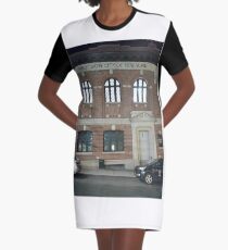 Arch, New York, Manhattan, Brooklyn, New York City, architecture, street, building, tree, car,   Graphic T-Shirt Dress