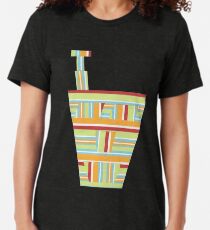 Stripped Engineering (Facemadics colorful contemporary abstract face) Tri-blend T-Shirt