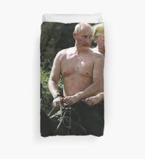 Trump und Putin Reitpferd Meme Bettbezug