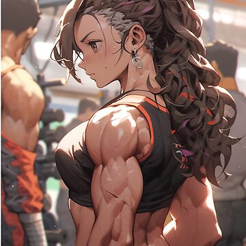 Muscular Anime Boy | Art Board Print