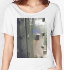 Bolts, Nuts, New York, Manhattan, Brooklyn, New York City, architecture, street, building, tree, car,   Women's Relaxed Fit T-Shirt