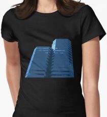 Blue Groovy Gray (Facemadics colorful abstract photography) Fitted T-Shirt